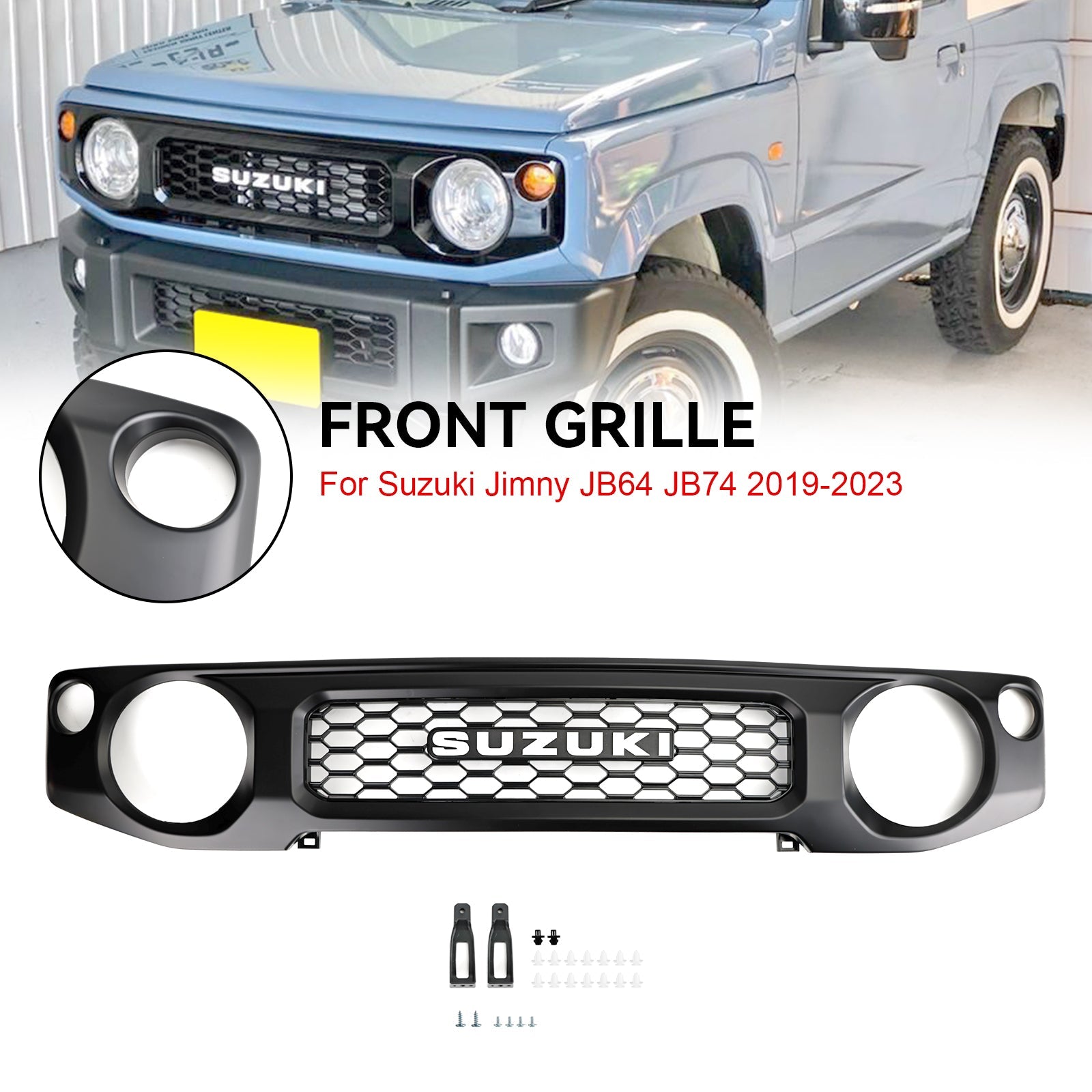 Suzuki Jimny JB64 JB74 2019-2023 Grille de pare-chocs avant en nid d'abeille 9911C78R00ZSC générique