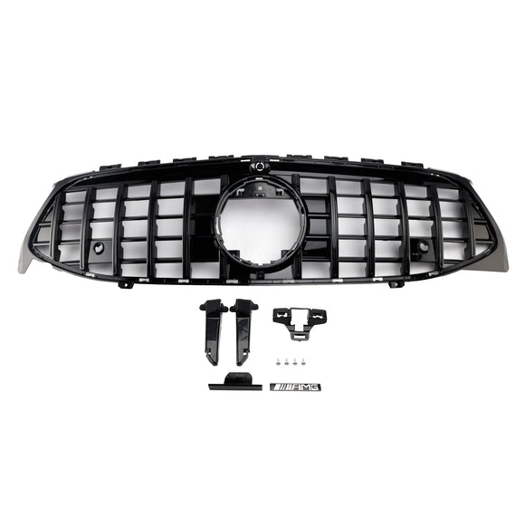 2019-2023 Mercedes Benz CLA-Class W118 C118 CLA180/200/220/250 Front Bumper Grill Gloss Black GT Style Grill