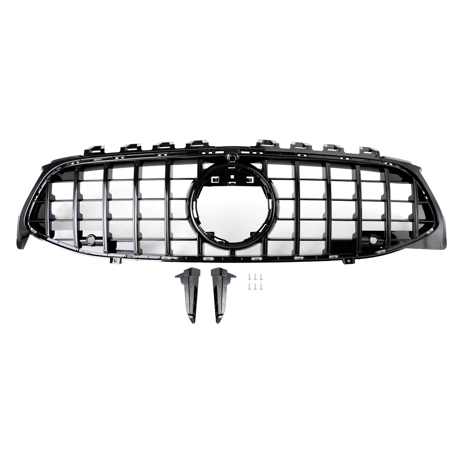 Parrilla de parachoques delantera estilo GTR en negro brillante para Mercedes Benz Clase CLA W118 C118 CLA180/200/220/250 2019-2023