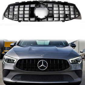 Mercedes Benz CLA-Class W118 C118 2019-2023 GT Style Grill Front Bumper Black Replacement Grille