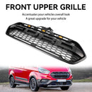 Für Ford Transit Custom 2018-2023 Raptor Grille Honeycomb Mesh Hex Front Black Grill + LED-14