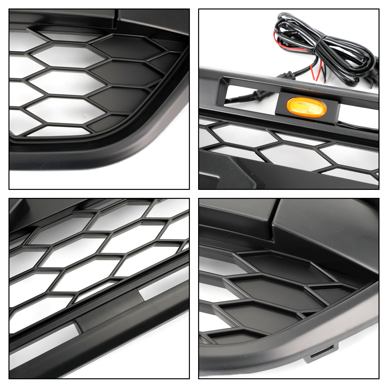 Raptor Grill para Ford Transit Custom Custom 2018-2023 Gloss Black Front Bumper Rejer