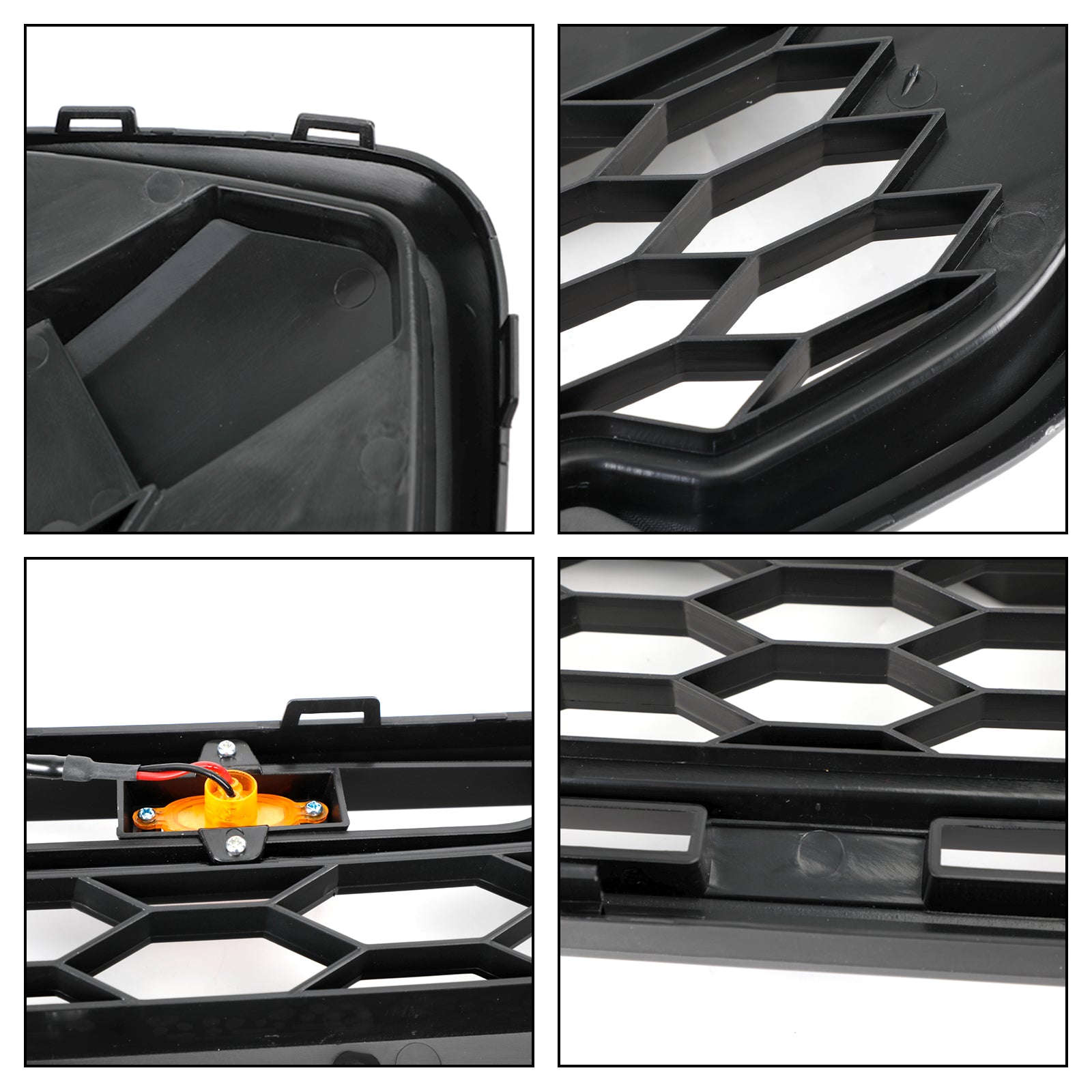 Raptor Grill para Ford Transit Custom Custom 2018-2023 Gloss Black Front Bumper Rejer