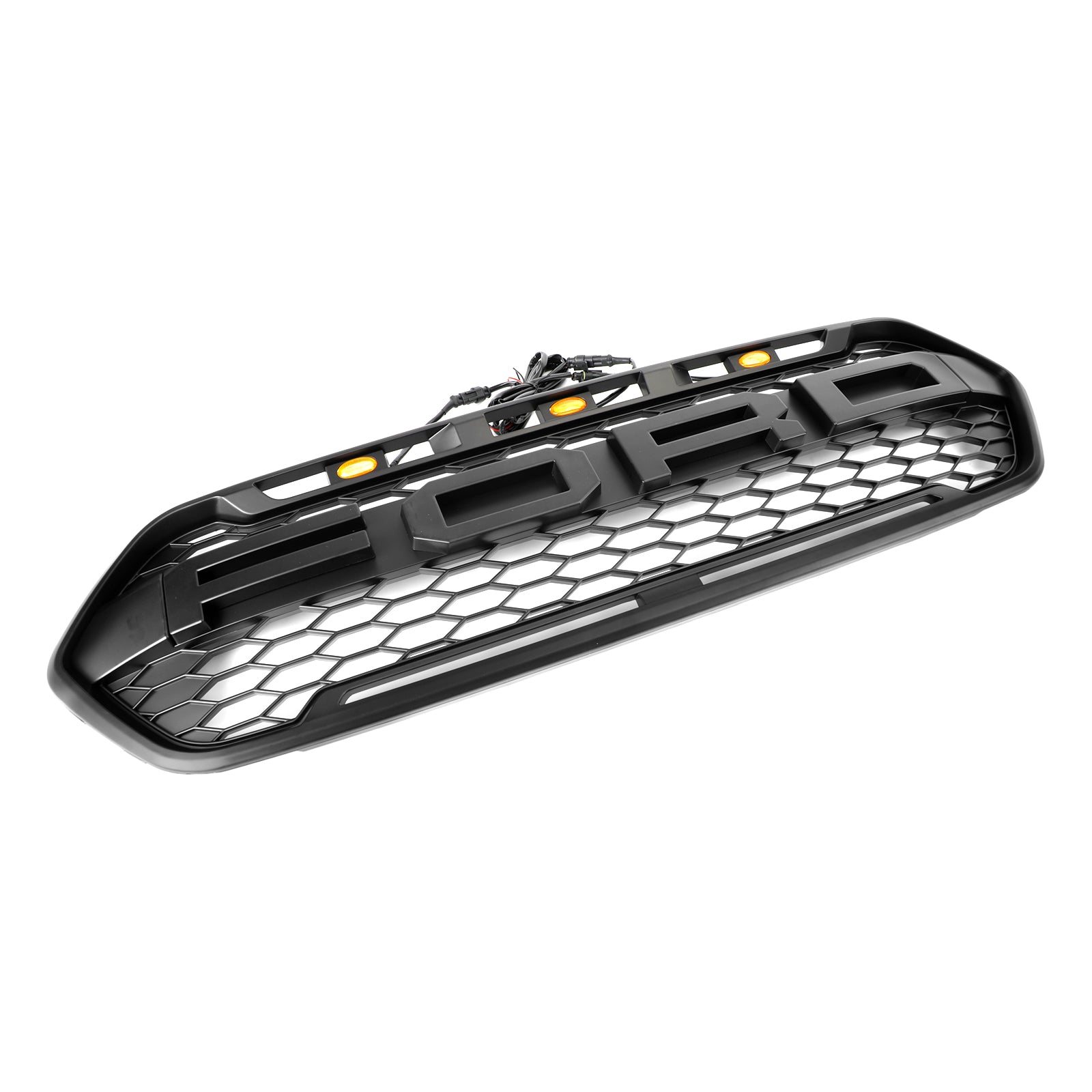 Raptor Grill para Ford Transit Custom Custom 2018-2023 Gloss Black Front Bumper Rejer