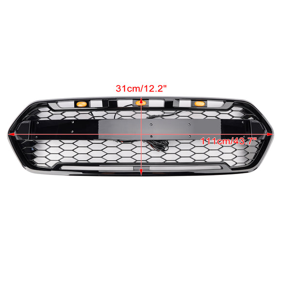 Ford Transit Custom / Tourneo Custom Grill | 2018-2023 | Gloss Black | Raptor Style | Replacement Front Grille With FORD Letter