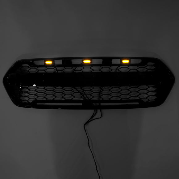 Ford Transit Custom / Tourneo Custom Grill | 2018-2023 | Gloss Black | Raptor Style | Replacement Front Grille With FORD Letter