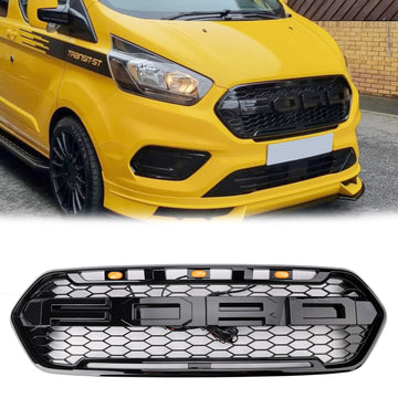 Ford Transit Custom/Tourneo Custom Honeycomb Reptor vervangende grille in glanzend zwart 2018-2023