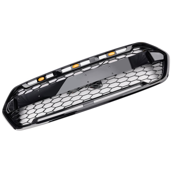 Ford Transit Custom / Tourneo Custom Grill | 2018-2023 | Gloss Black | Raptor Style | Replacement Front Grille With FORD Letter