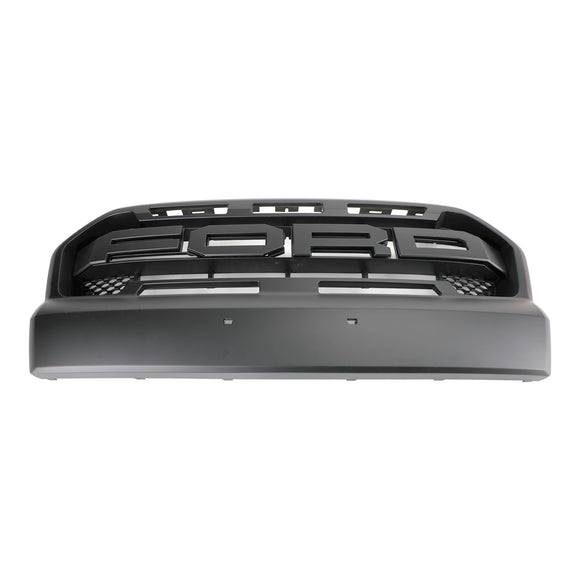 Ford Ranger T7 2015–2019 Wildtrak Raptor Style Ersatz-Frontstoßstangengrill, mattschwarzer Kühlergrill