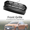 Grille de radiateur d'admission d'air Ford Ranger 2015-2019 Raport grille noire avec lumière LED blanche-5
