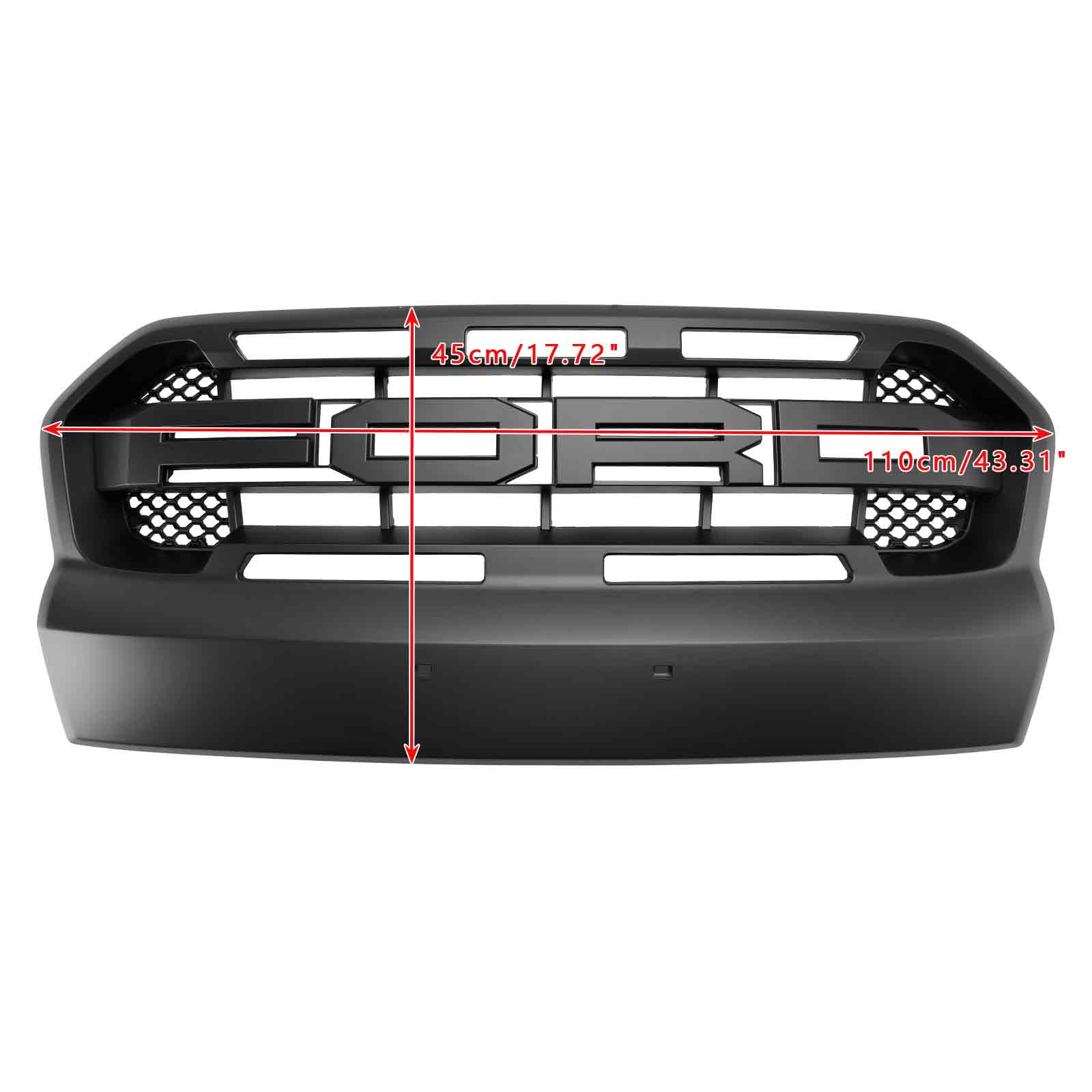 Ford Ranger 2015-2019 T7 Wildtrak Front Bumper Grill Black Raport Style Grille W/3 LED - 0