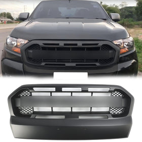 2015-2019 Ford Ranger T7 Wildtrak Raptor Style Grille de pare-chocs avant de remplacement Calandre noire mate avec lettre FORD