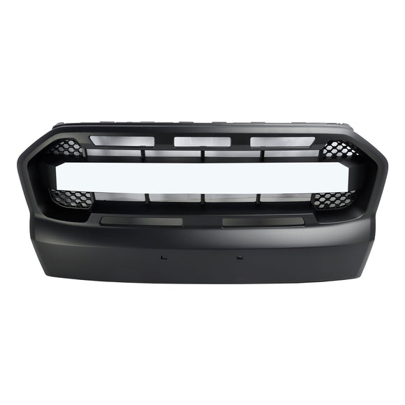 Ford Ranger 2015-2019 T7 Griglia paraurti anteriore Griglia stile Raptor nera CON/3 LED bianchi<lAMP>FOR Lettera