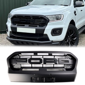 2019-2023 Ford Ranger T8 Wildtrak Raptor Style Grille de pare-chocs avant de remplacement Calandre noire mate