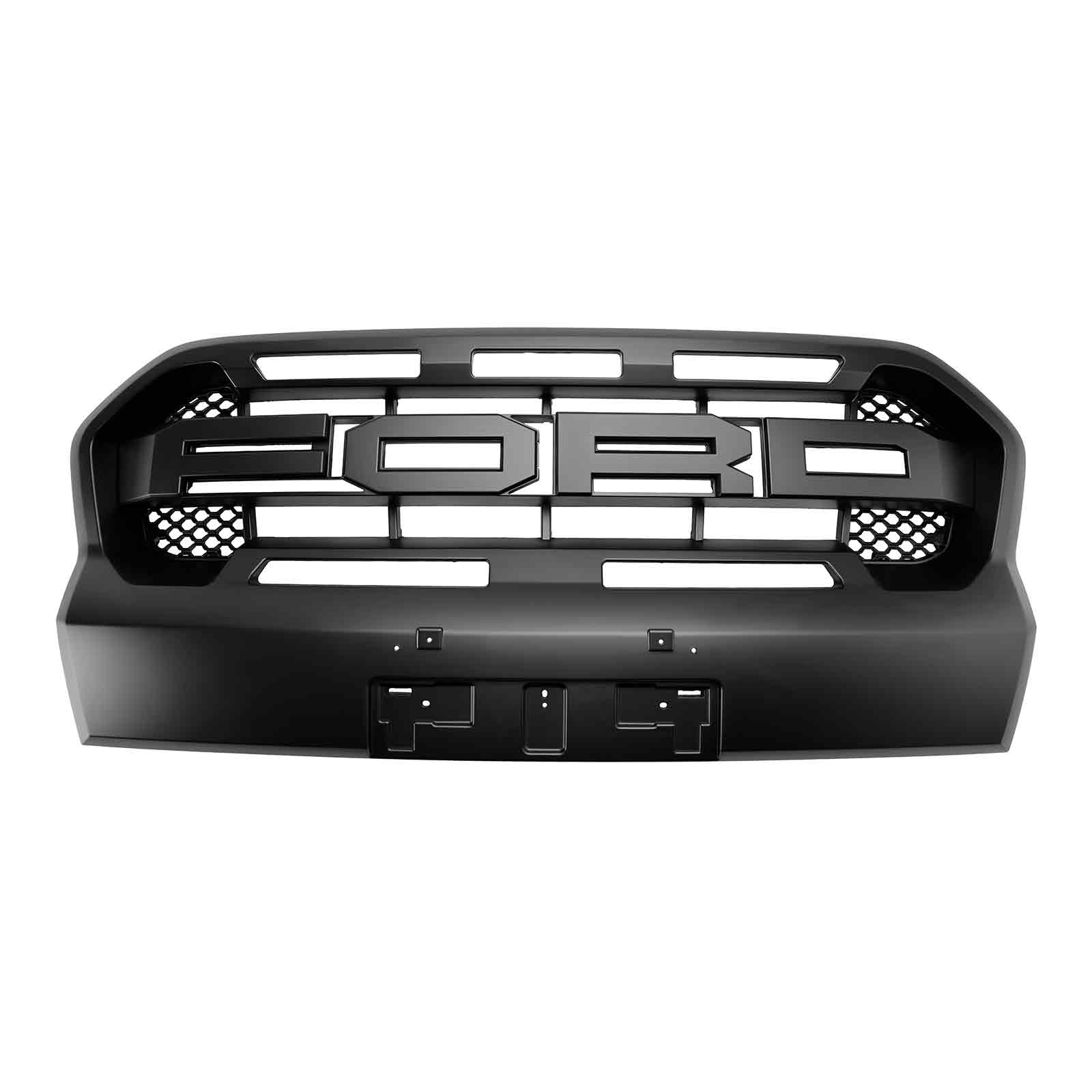 Ford Ranger 2019-2023 T8 Wildtrak Front Bumper Grill Black Raport Style Grille W/3 LED