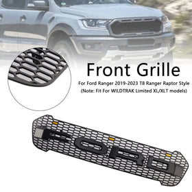 Grille de calandre de pare-chocs avant de Style Raptor pour Ford Ranger T8 2019-2023 avec LED - 0