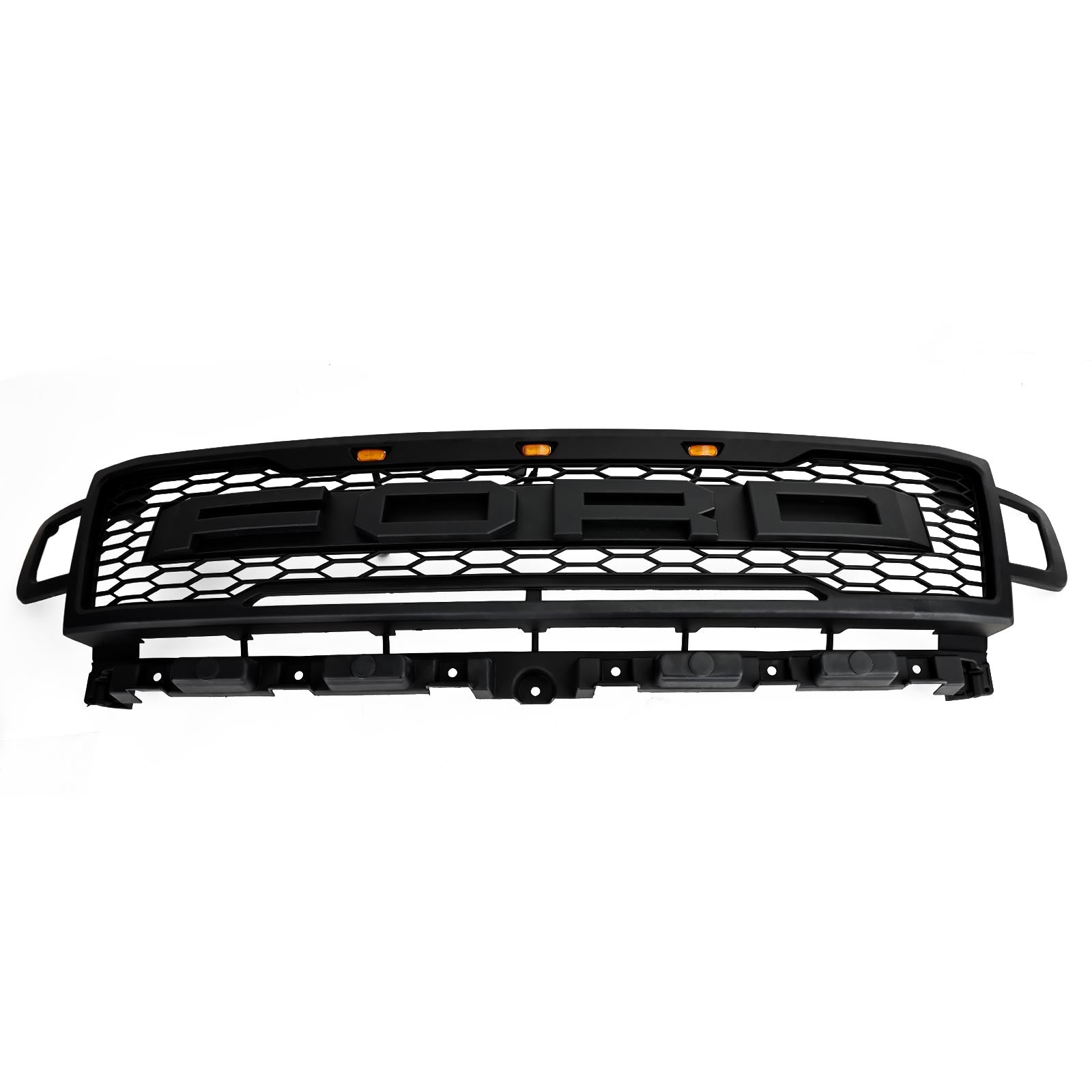 Grille de pare-chocs avant Ford Expedition XL/XLT/Limited 2018-2021 Grille de style Raptor noire avec LED