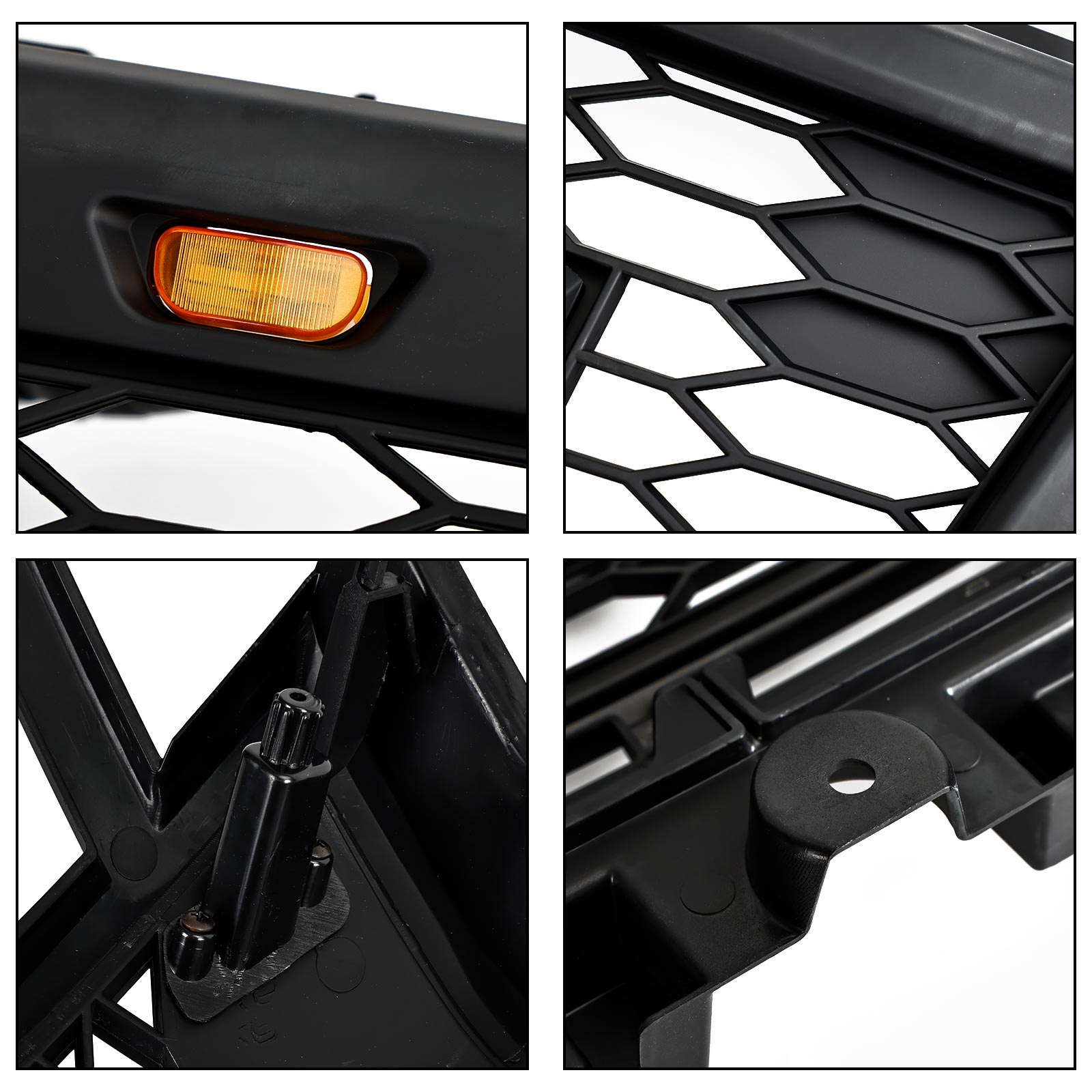 Parrilla delantera estilo Raptor negra con LED para Ford Expedition XL/XLT/Limited 2018-2021