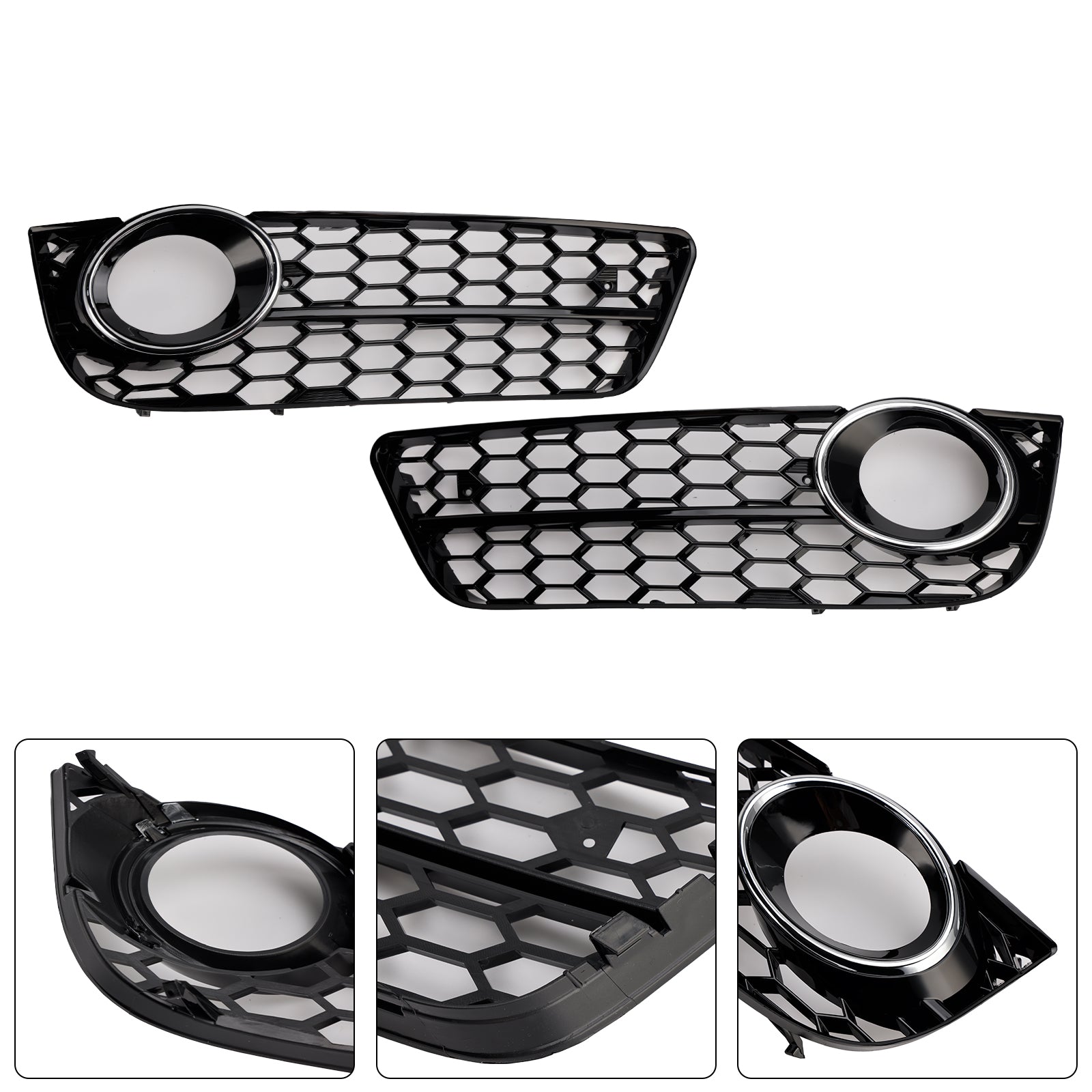 Audi 2007–2011 A5 Standart Style 1522024 Paar Waben-Nebelscheinwerfer-Abdeckungsgrill