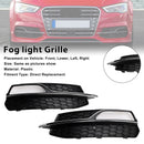 Audi A3 S-Line 8V 2013-2016 Honingraat Mistlamp Grill Voorbumper Onderafdekking Zwart Grille 8V3807681G 8V3807682G-34