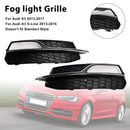 Audi A3 S-Line 8V 2013-2016 Honingraat Mistlamp Grill Voorbumper Onderafdekking Zwart Grille 8V3807681G 8V3807682G-35