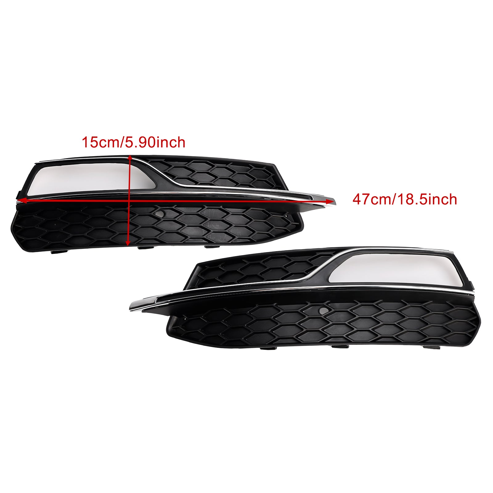 Audi A3 S-Line 8V 2013-2016 Parrilla de luz antiniebla de panal, cubierta inferior del parachoques delantero, rejilla negra 8V3807681G 8V3807682G