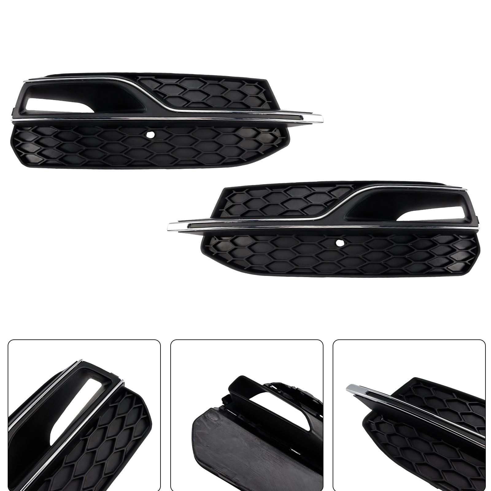 Audi S3 8V 2013-2016 Front Lower Fog Light Cover Grill Black Grille 8V3807682L 8V3 807 682 K