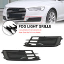 2015-2016 Audi A6 C7 Facelift 2 pièces pare-chocs avant antibrouillard couverture gril calandre inférieure noir 4G0807647T94 4G0807648T94-11