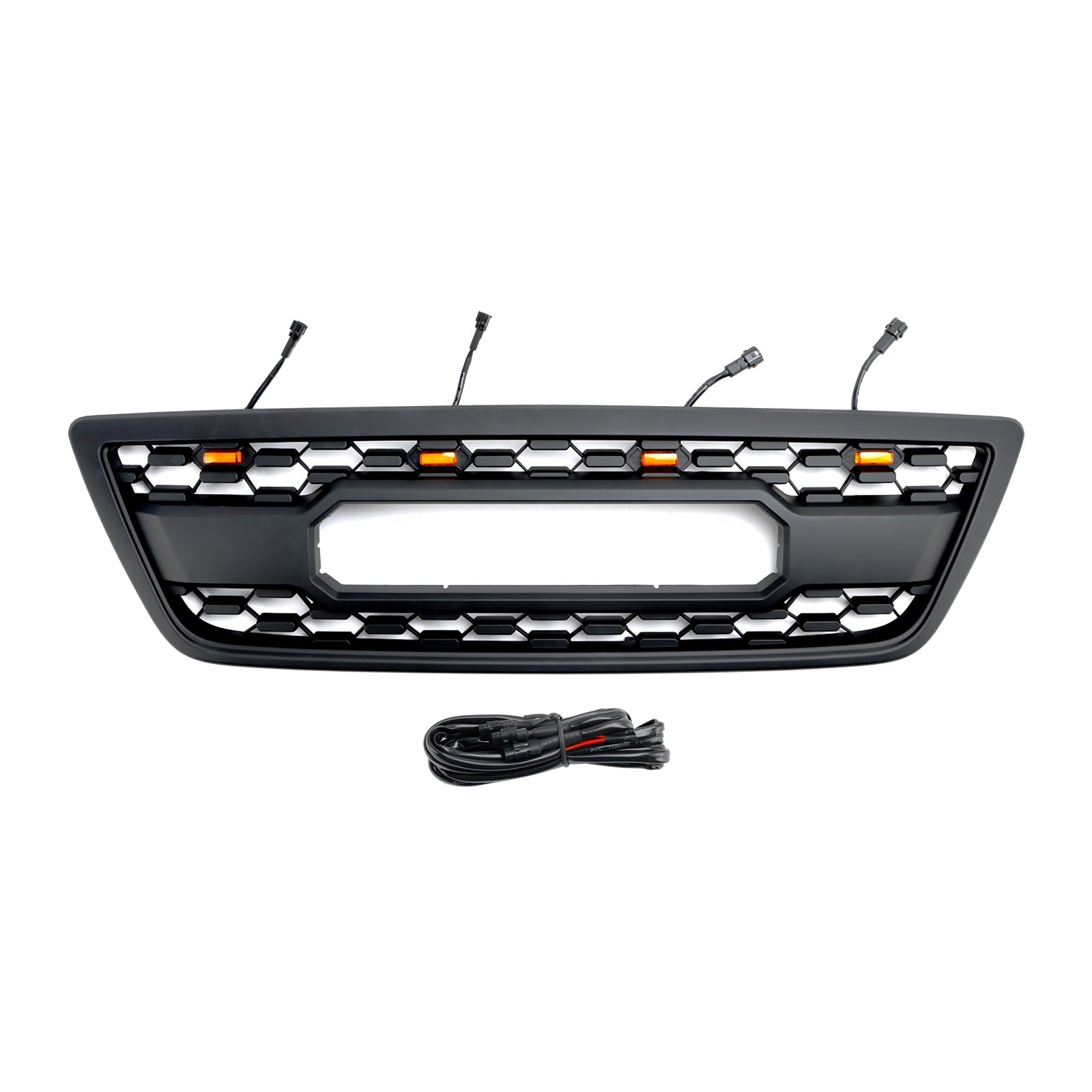 Parrilla delantera negra mate con luz LED para Lexus LX470 LX570 1998-2002