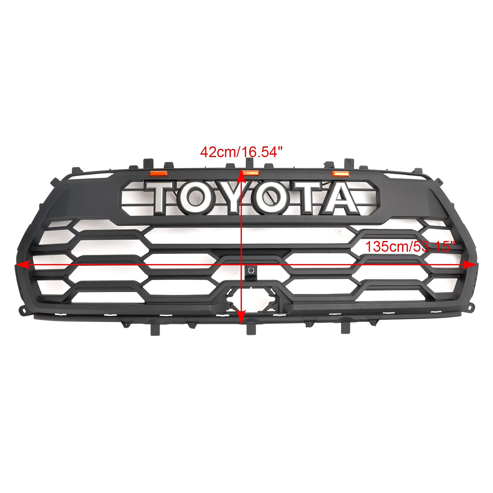 2022-2024 Toyota Sequoia Front Bumper Grill TRD PRO Style Black Grille - 0