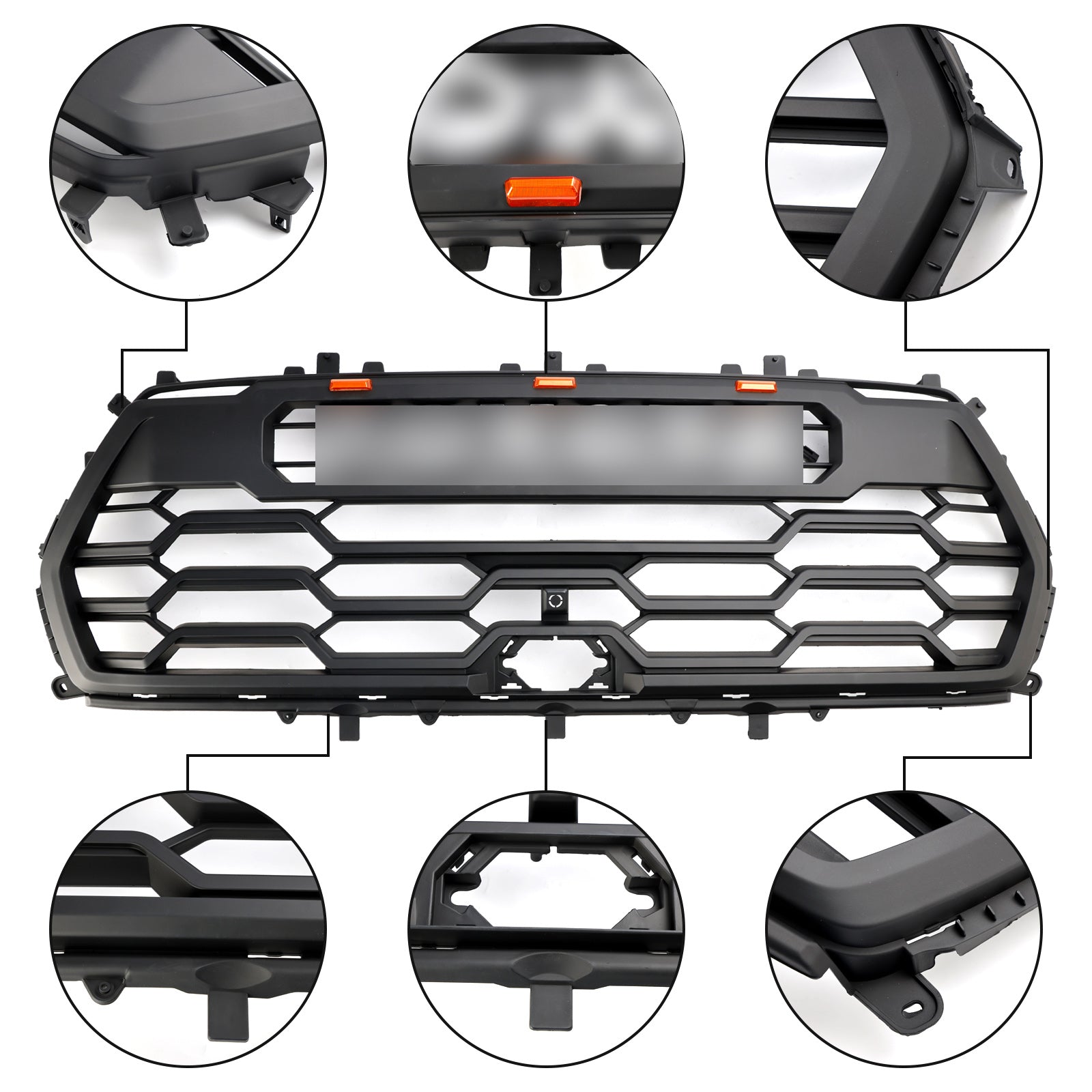 2022-2024 Toyota Sequoia Burumper Grill TRD Pro Style Black Grille