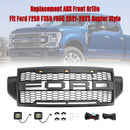 2021-2022 Ford F250 F350 F450 F550 Super Duty Raptor Style Griglia paraurti anteriore Griglia nera con LED-3
