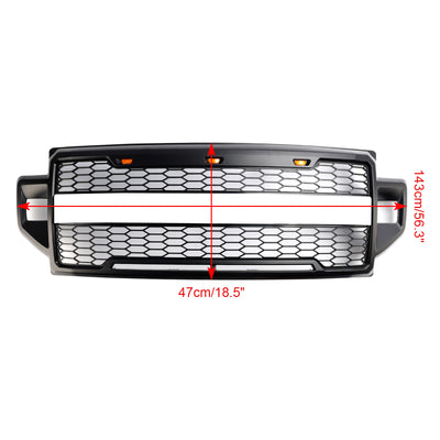 2021-2022 Ford F250 F350 F450 F550 Super Duty Raptor Style Griglia paraurti anteriore Griglia nera con LED<lAMP>FOR Lettera - 0