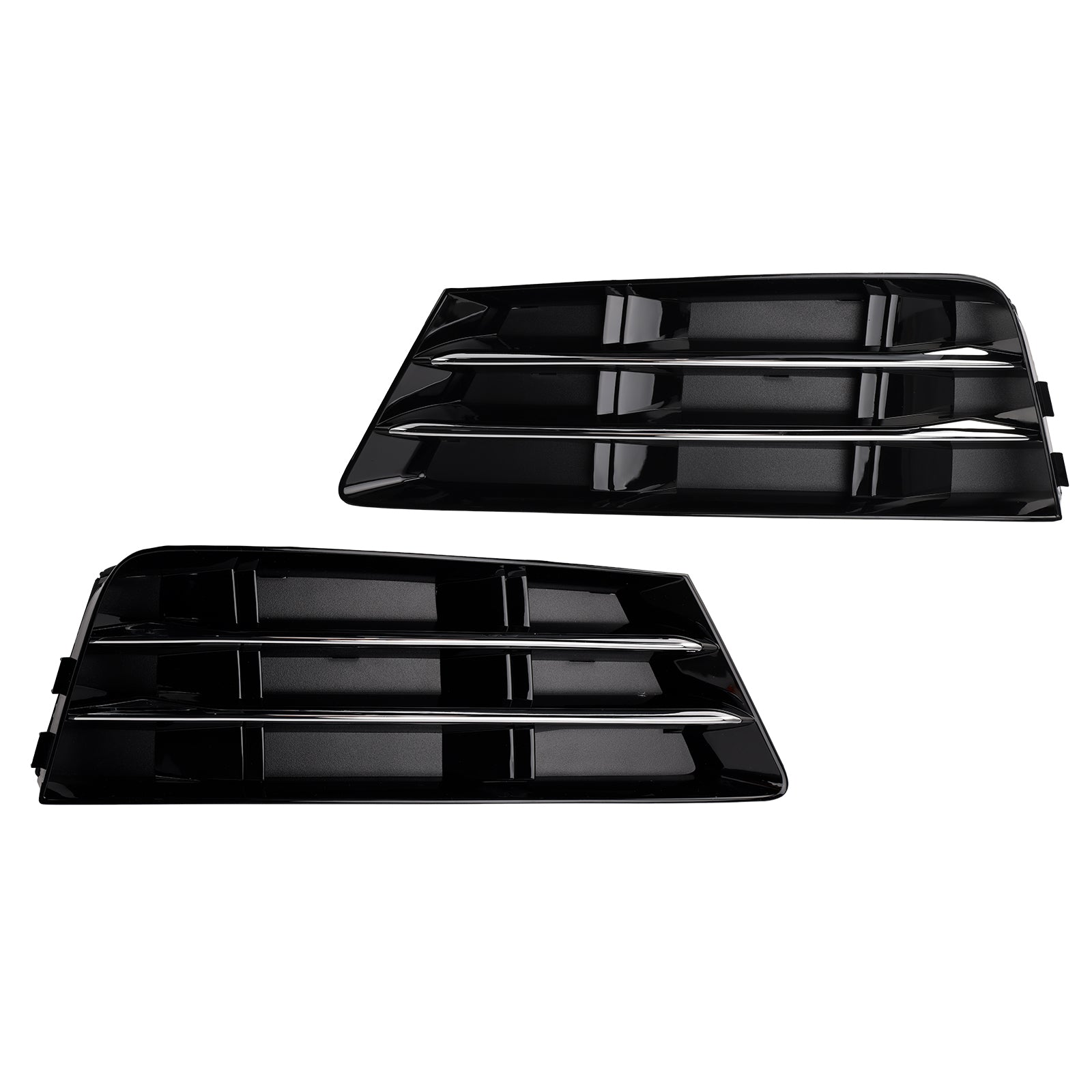 Audi A4 B9 2016–2018, Standardversion, RS4-Stil, Nebelscheinwerfergrill, untere Stoßstange, Chrom