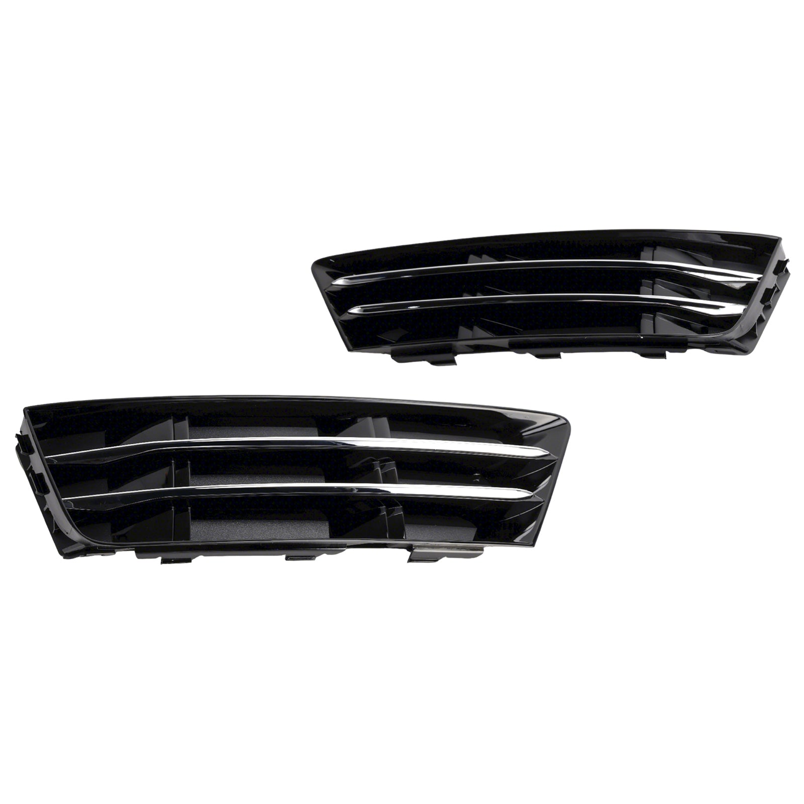 Audi A4 B9 2016–2018, Standardversion, RS4-Stil, Nebelscheinwerfergrill, untere Stoßstange, Chrom