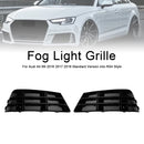 Audi A4 B9 2016-2018 Parrilla de luz antiniebla delantera estilo panal estándar Parachoques delantero Parrilla inferior negra-19