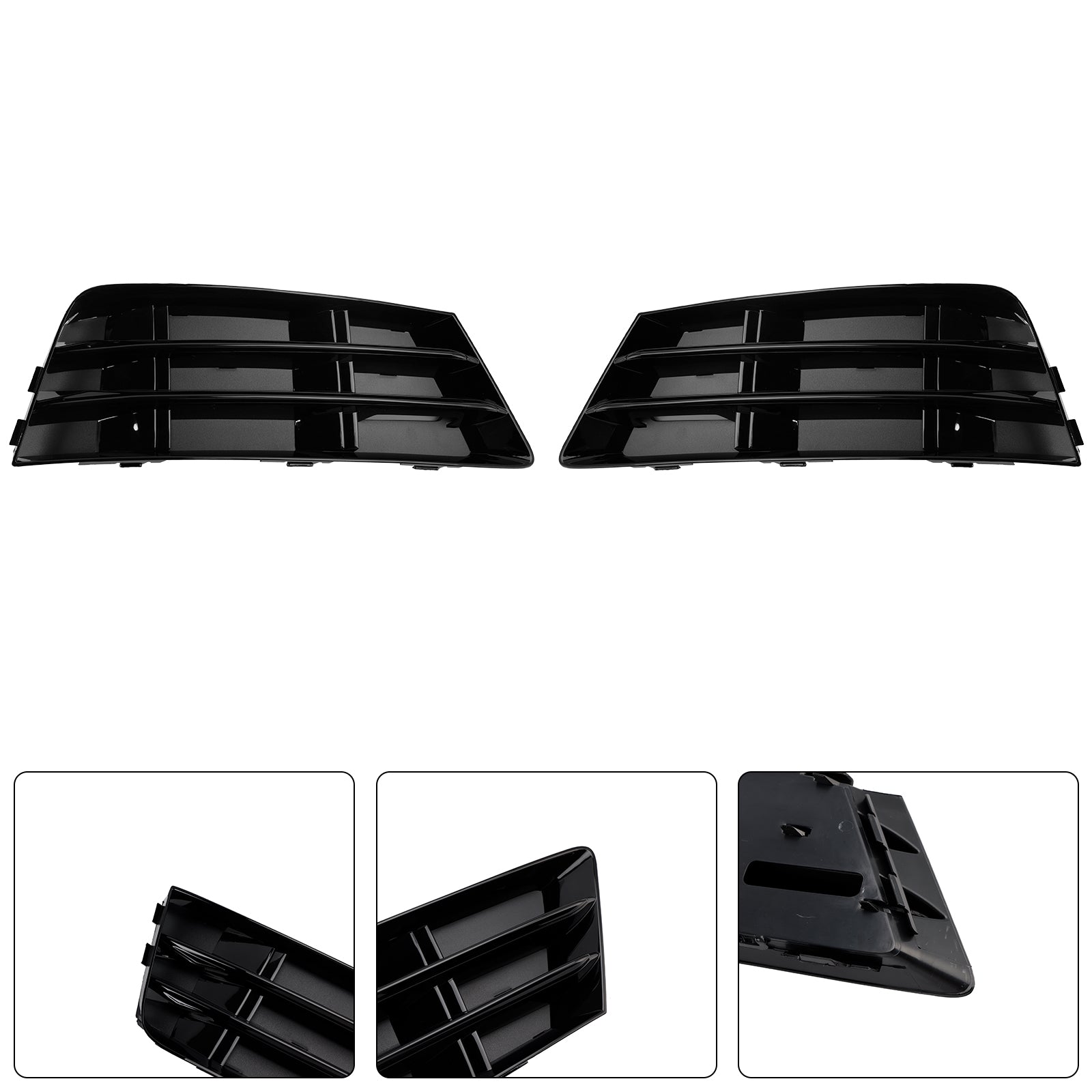 Audi A4 B9 2016–2018, Standardversion, RS4-Stil, Nebelscheinwerfergrill, untere Stoßstange, Chrom