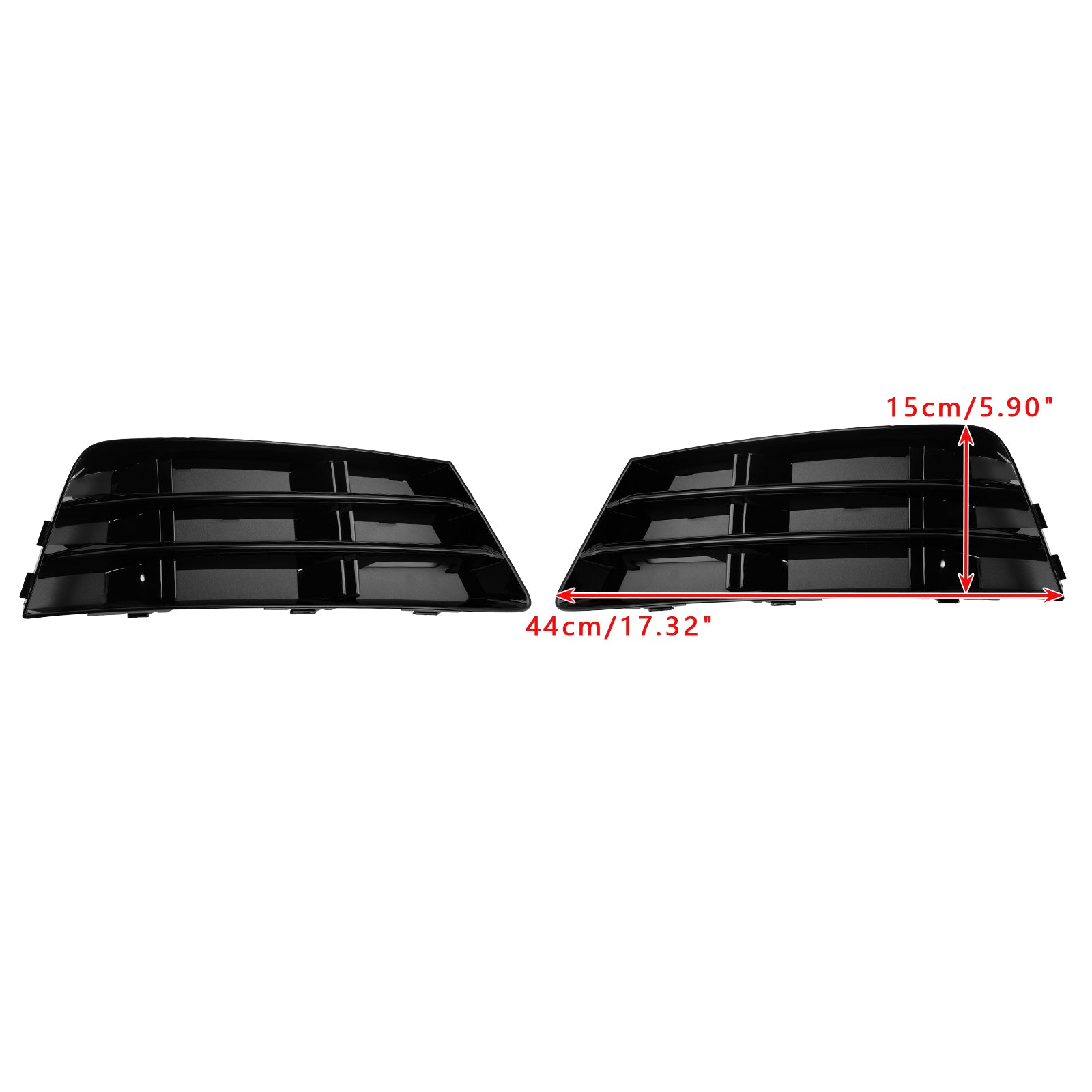 Audi A4 B9 2016–2018, Standardversion, RS4-Stil, Nebelscheinwerfergrill, untere Stoßstange, Chrom
