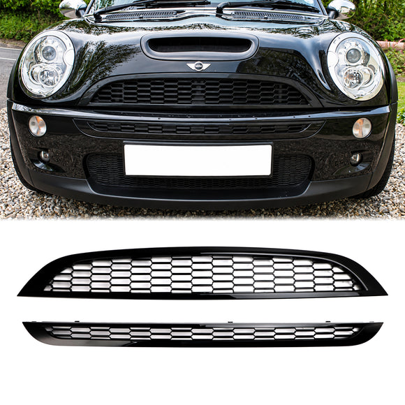 Mini 2002-2006 R53 Cooper S 2PCS Honeycomb Mesh Front Grill Grille