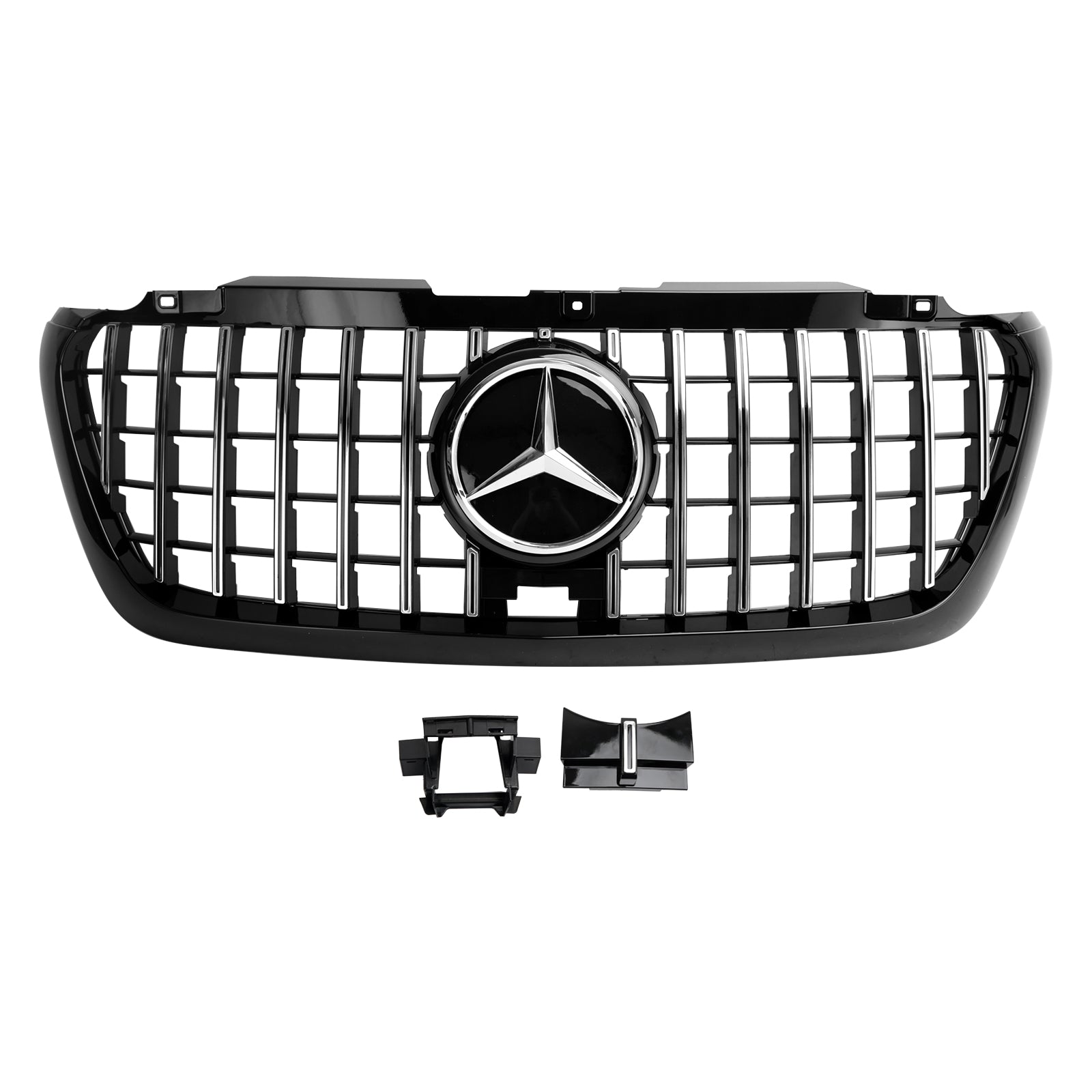 Grille de pare-chocs avant de style AMG Mercedes Benz Sprinter W907 W910 1500 2500 3500 2018.2-2023 Grille noire