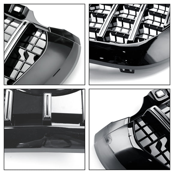 Mercedes Sprinter W907  W910 Grade dianteira estilo GT, para-choque superior, preta, substituição para modelos 2018-2023.