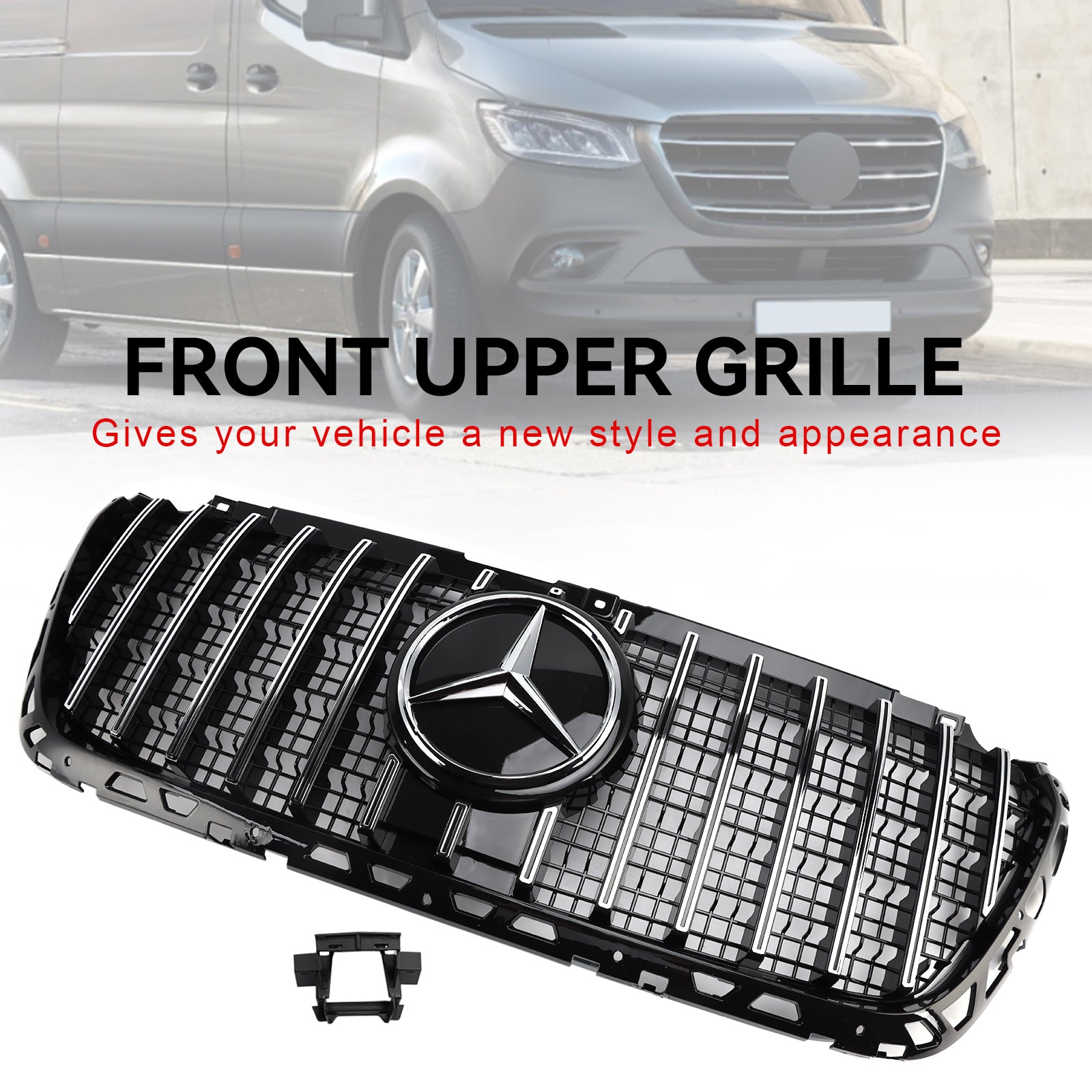 Mercedes-Benz Sprinter W907  W910 Parrilla de parachoques delantera estilo AMG AMG 1500 2500 3500 2018.2-2023