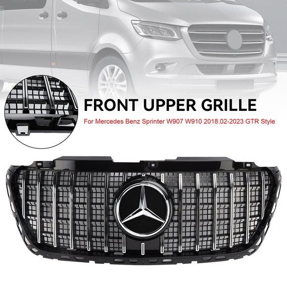 Mercedes Benz Sprinter W907 W910 2018.2-2023 AMG 1500 2500 3500 Front Bumper Grill AMG Style Grille