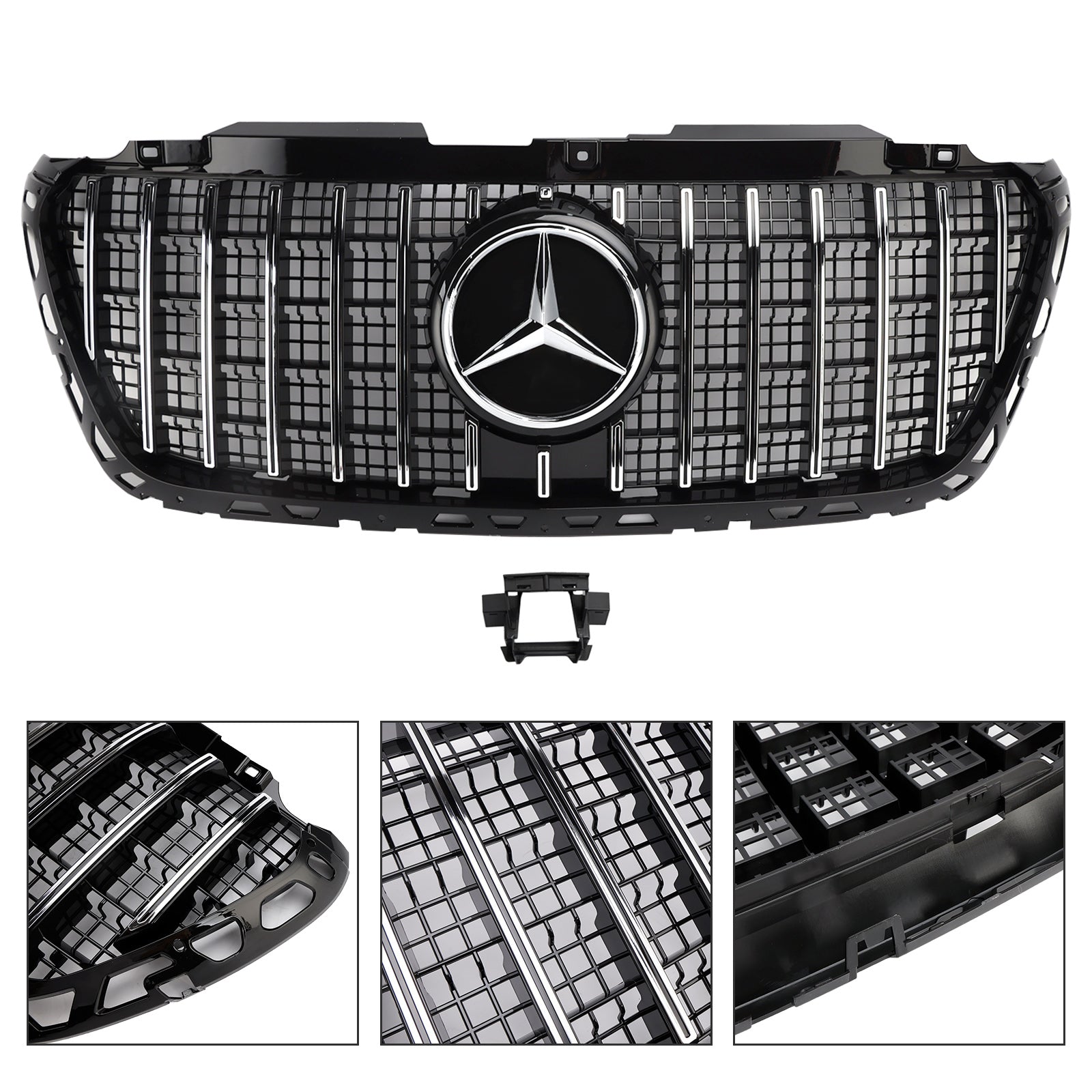 Mercedes Benz Sprinter 2018.2-2023 W907  W910 Griglia paraurti anteriore stile AMG 1500 2500 3500 Griglia nera