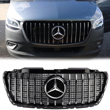2018.2-2023 Mercedes Benz Sprinter W907 W910 1500 2500 3500 AMG Style Front Bumper Grill Black Grille