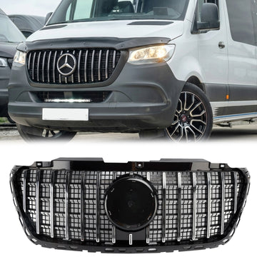 Mercedes-Benz Sprinter W907  W910 AMG Frontstoßstangengrill im AMG-Stil für 1500, 2500 und 3500 (2018.2–2023)