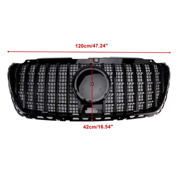 Mercedes Sprinter W907 W910 2018-2023 Front Grille GT Style Upper Bumper Black Replacement Grill - 0