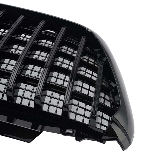 Mercedes Sprinter 2018-2026 W907  W910 Calandre de pare-chocs avant de remplacement style GT, noir brillant, avec cadre noir.