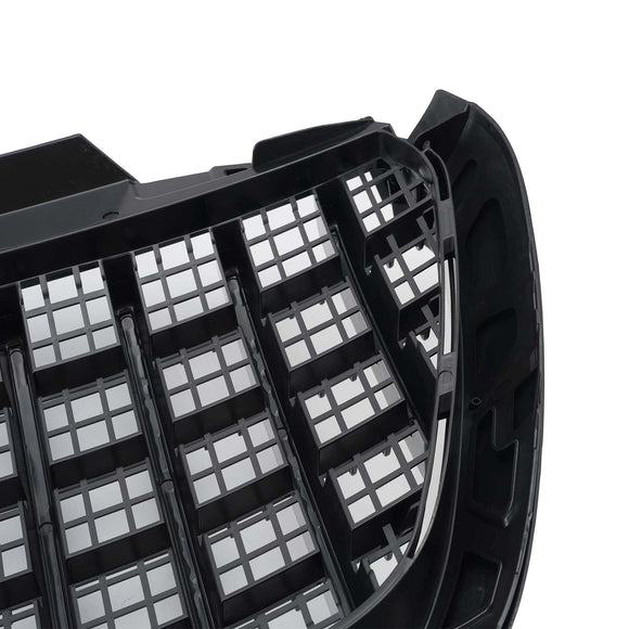 Mercedes Sprinter 2018-2026 W907  W910 Calandre de pare-chocs avant de remplacement style GT, noir brillant, avec cadre noir.