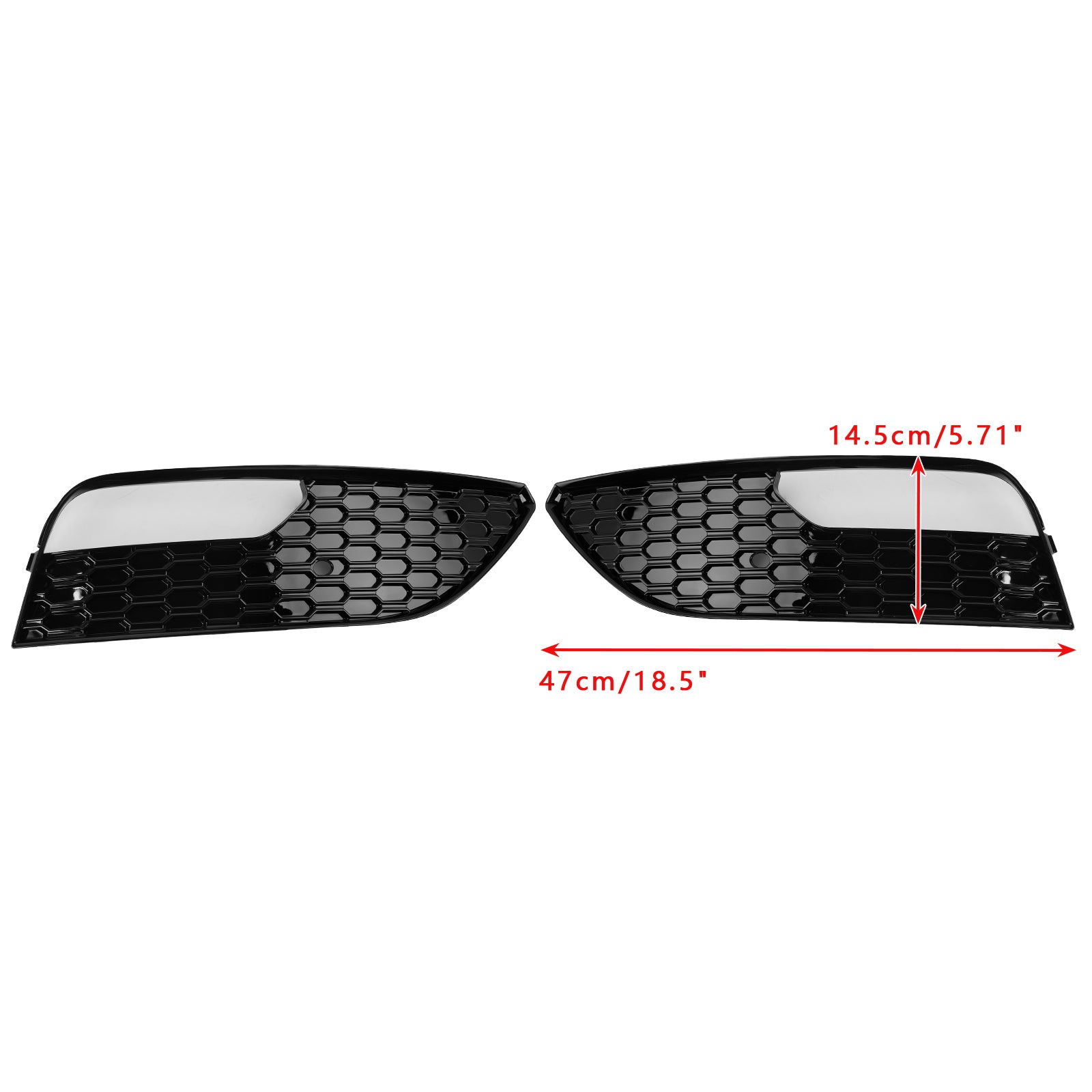 2012-2016 Audi A3 8V Sportback Fog Light Honeycomb Grill Front Bumper Lower Cover Black Grill 8V3807681 8V3807682